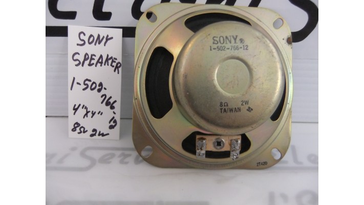 Sony 1-502-766-12 speaker 4'' X 4''